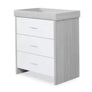 Image of Ickle Bubba Pembrey Changing Unit / Chest - Ash Grey & White