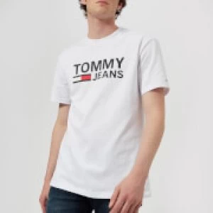 Image of Tommy Jeans Mens Classics Logo T-Shirt - Classic White - M