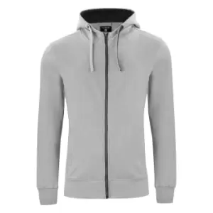 Image of Clique Mens Classic Melange Full Zip Hoodie (L) (Grey)