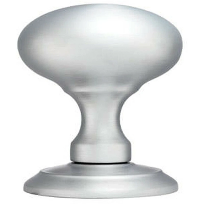 Image of Loops PAIR Large Rounded Mortice Door Knob Concealed Fix 65mm Dia Satin Chrome Multi unisex