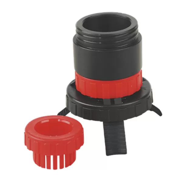 Image of Sealey SOLV/SFX Universal Drum Adaptor fits SOLV/SF to Plastic Pouring Spouts