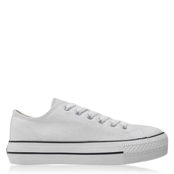 Image of SoulCal Canvas Low Trainers Ladies - White