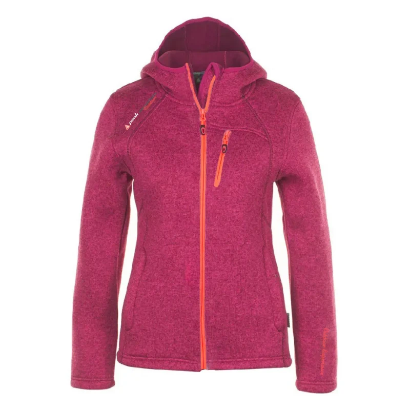 Image of Womens bonded fleece jacket Peak Mountain Alaine Rose Female S