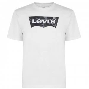 Image of Levis Camo Logo T Shirt - Camo White
