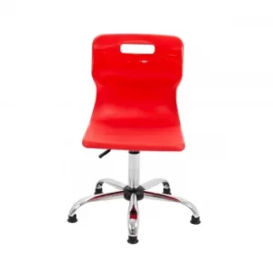 Image of TC Office Titan Swivel Senior Chair with Glides 435-525mm, Red
