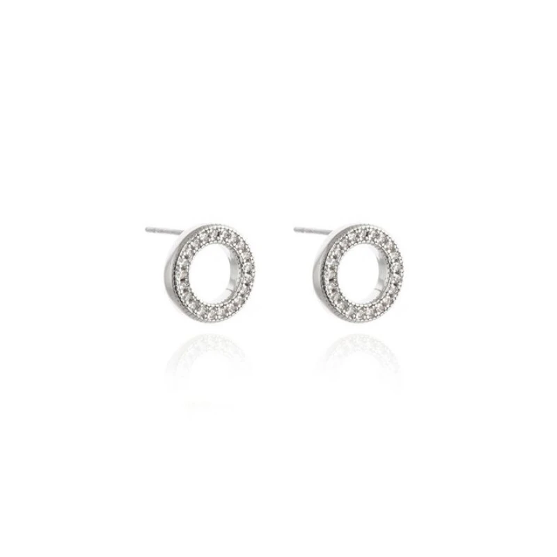 Image of Cachet London Cachet Halo Earrings Metallic Silver female