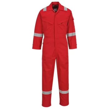 Image of Portwest - FR28RERXXL - sz 2XL Flame Resistant Light Weight Anti-Static Coverall 280g - Red