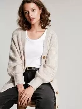 Image of Joules Immy Knitted Cardigan - Beige, Cream, Size 12, Women