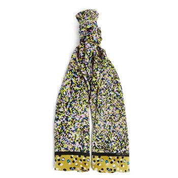 Image of Ted Baker Jervona Juniper Confetti Silk Long Scarf - BLACK