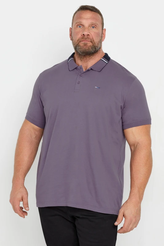 Image of BadRhino Jacquard Polo Shirt Purple