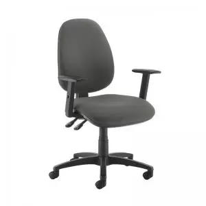 Image of Jota high back operator chair with adjustable arms - Slip Grey