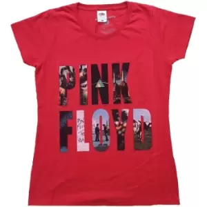 Image of Pink Floyd - Echoes Album Montage Ladies X-Large T-Shirt - Red