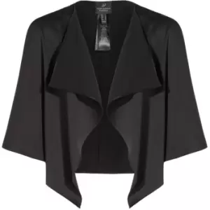 Image of Adrianna Papell Satin Crepe Reversible Cape - Black