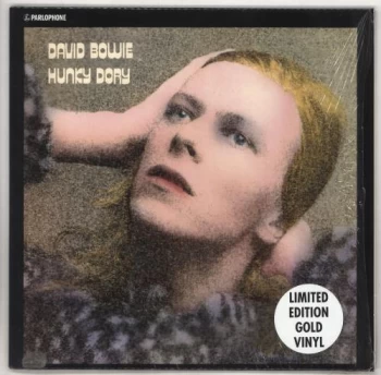 Image of David Bowie Hunky Dory - Gold Vinyl 2017 UK vinyl LP DB69733