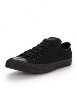 Image of Converse Chuck Taylor All Star Monochrome OX Plimsolls, Black, Size 6, Women