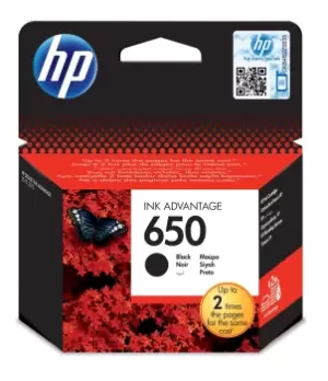 Image of HP 650 Black Ink Cartridge