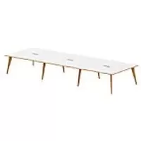 Image of dynamic Computer Desk Oslo OS6P16WHT White 4800 mm x 1600 mm x 730 mm