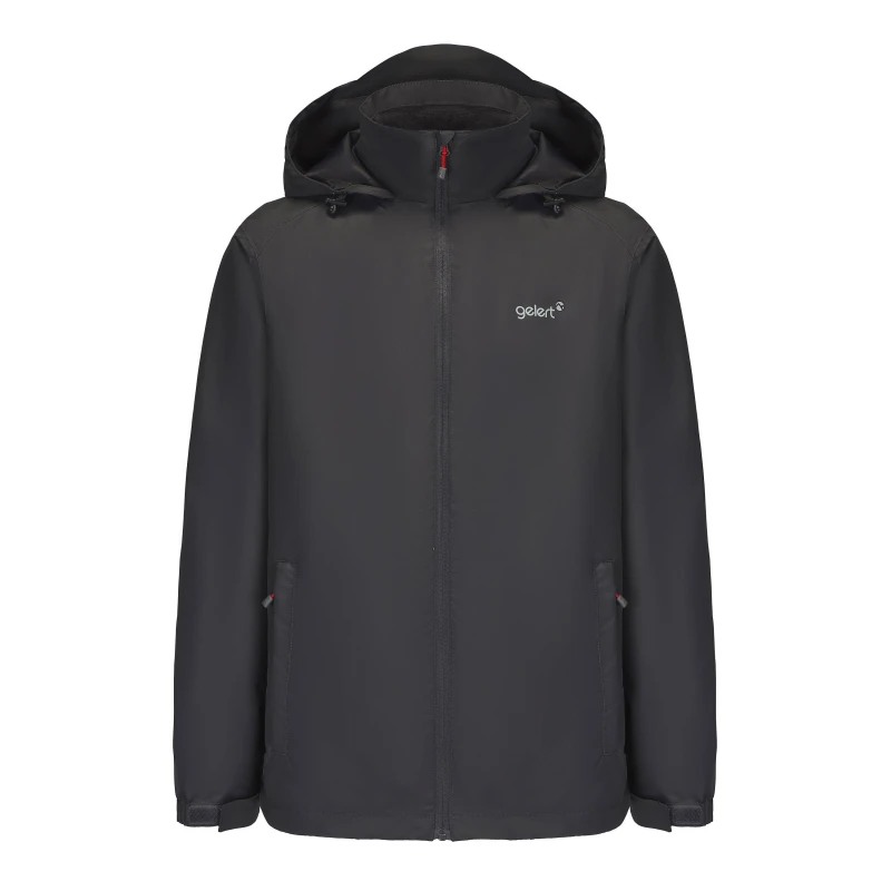 Image of Gelert Mens Horizon Stormlite 5000mm Waterproof Long Sleeve Waterproof Jacket Charcoal/Red male XS