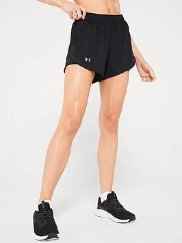 Image of Womens 2-in-1 shorts Under Armour Fly-By Noir Female 2XL