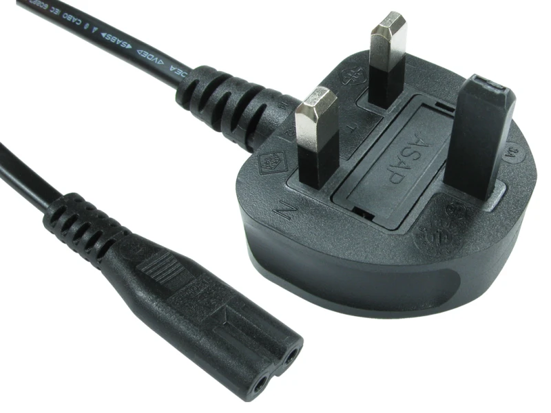 Image of Cables Direct UK - C7 3m Black 2m C7 coupler