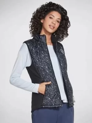 Image of Skechers Midnight Padded Gilet, Black/Navy Size M Women