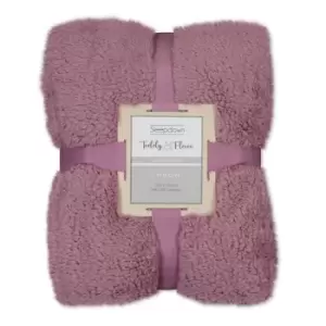 Image of I Saw It First Sleepdown Teddy Borg Fleece Throw Rug - Purple
