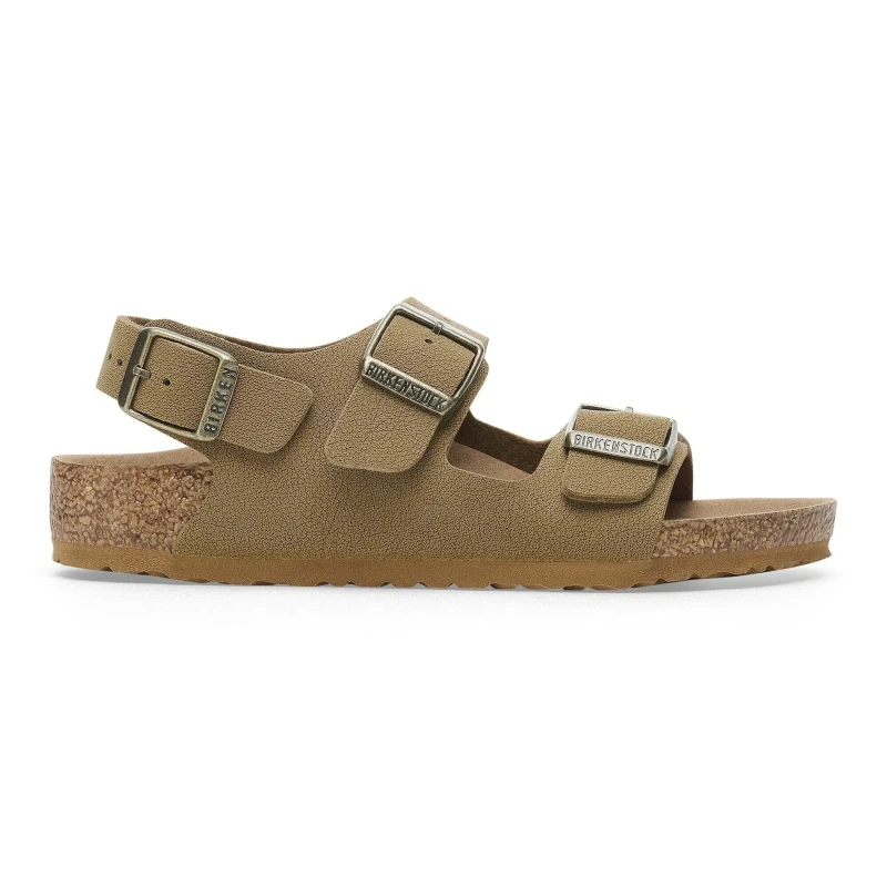 Image of Birkenstock Girl's sandals Birkenstock Milano Vegan Nubuck Vert Female 35 Etroit