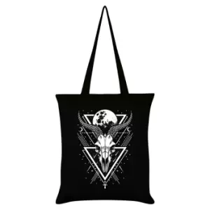 Image of Grindstore Lunar Skull Tote Bag (One Size) (Black/White)