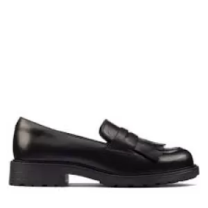 Image of Clarks Womens Orinococ 2 Leather Loafers - Black - UK 4