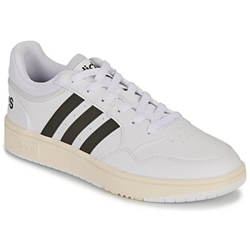 Image of adidas hoops 3.0 trainers in white & Black White & Black UK 8 (EU 42)