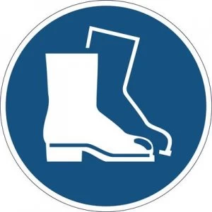 Image of Durable 173306 Symbol - Use foot protection- Blue (Ø x H) 430 mm x 0.4 mm