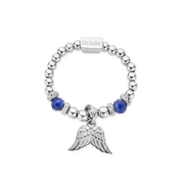 Image of ChloBo Silver Guidance Sodalite Ring SRS23342 - Medium Size: Size - Me