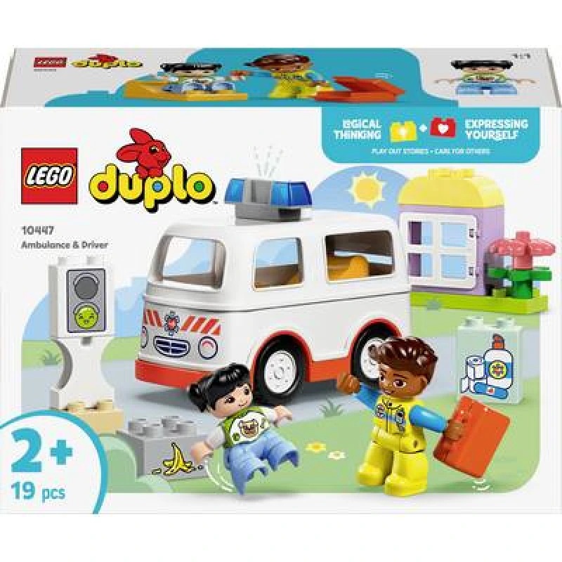 Image of LEGO LEGO DUPLO Ambulance & Driver, Toddler Learning Toys 10447