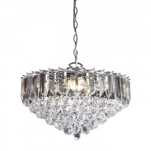 Image of 6 Light Ceiling Pendant Chrome, Clear Acrylic, E14