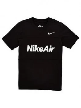 Image of Nike Air Older Boys T-Shirt - Black