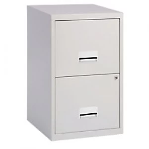 Image of Pierre Henry Filing Cabinet with 2 Lockable Drawers Maxi 400 x 400 x 660mm Grey