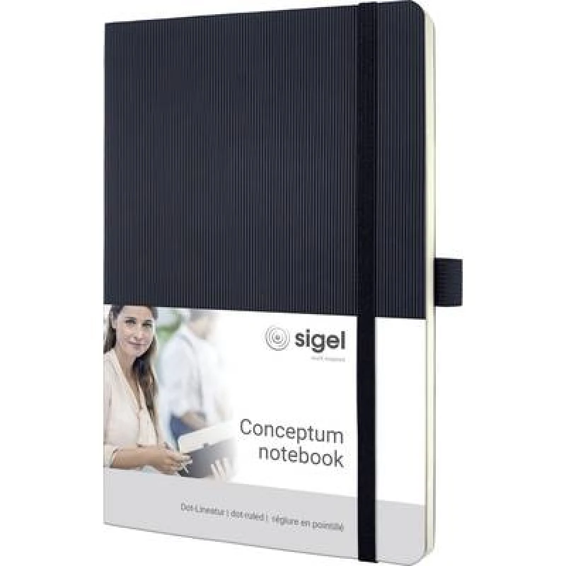 Image of Sigel Sigel CONCEPTUM CO309 Notebook Dotted Black No. of sheets: 97 A5 CO309