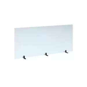 Image of Free standing acrylic 700mm high screen with Black metal feet 1600mm