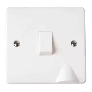Image of Click Scolmore Mode 20A 1 Gang Rocker Switch Polar White - CMA022