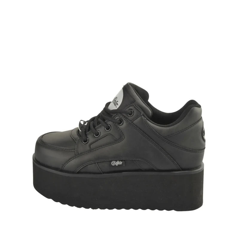 Image of Buffalo Womens Trainers Buffalo Vegan Nubuck Noir Female 38