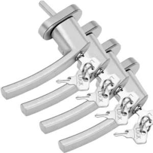 Image of 10x or 2x Lockable Window Aluminium Handle Security Child Protection Universal 4x silber (de)