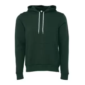 Image of Bella + Canvas Unisex Pullover Polycotton Fleece Hooded Sweatshirt / Hoodie (M) (Forest Green)