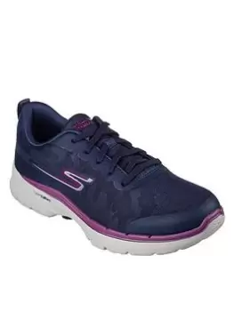 Image of Skechers Go Walk 6 Athletic Hotmelt Trainers, Navy, Size 8, Women