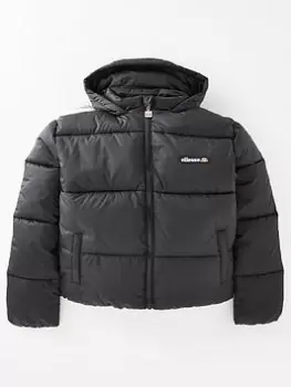 Image of Ellesse Older Girls Resta Padded Jacket, Black, Size 8-9 Years, Women