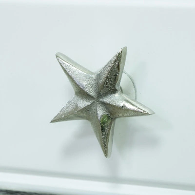 Image of Melody Maison Silver Star Drawer Knob Metallic Silver