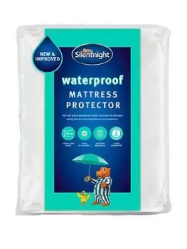 Image of Silentnight Waterproof Mattress Protector - White