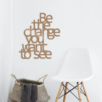 Image of Be The Change You Want To See - Copper Copper Decorative Metal Wall Accessory