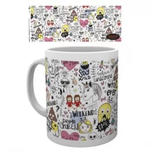 Image of Emoji Pattern Mug