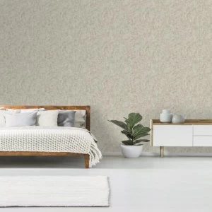 Image of Boutique Taupe Deco Textured Plain Wallpaper - One size