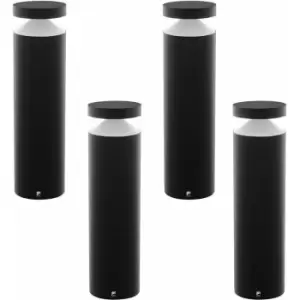 Image of Loops - 4 pack IP44 Outdoor Pedestal Light Black Cast Aluminium 11W LED Post